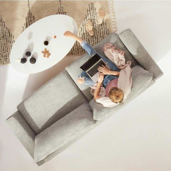 Letto LD8 in tessuto grigio